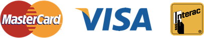 MasterCard, Visa, Interact